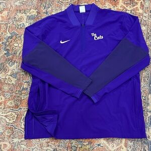 Nike Dri Fit Purple Quarter-Zip with 'The Cats' Logo